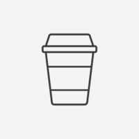 disposable coffee cup icon. drink, cappuccino, latte, mocha, espresso, caffeine symbol vector