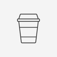 disposable coffee cup icon. drink, cappuccino, latte, mocha, espresso, caffeine symbol vector