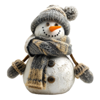 Snowman on isolated transparent background png