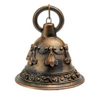 Christmas bell on isolated transparent background png