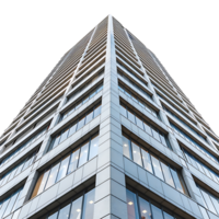 Tall city building on isolated transparent background png