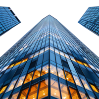 Tall city building on isolated transparent background png