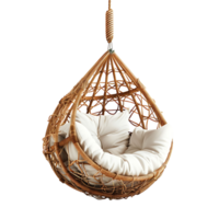 Hanging cozy chair on isolated transparent background png