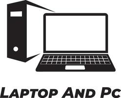 ordenador portátil y ordenador personal dispositivos tecnología vector