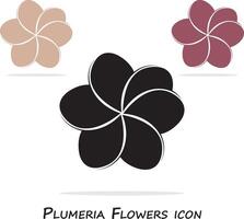 plumeria flower or Frangipani icon vector
