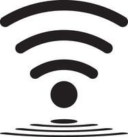 Wifi icono símbolo. Wifi firmar con un ola señal vector