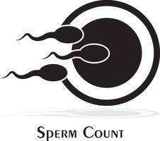 Sperm count or man's sperm vector