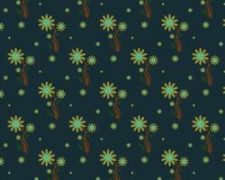 Modern Organic Floral Pattern with beautiful background vector