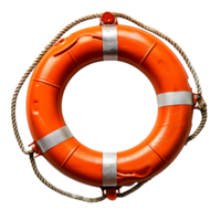 Life preserver ring on isolated transparent background png