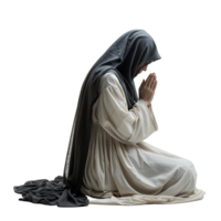 religieuse prier sur isolé transparent Contexte png