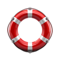 Life preserver ring on isolated transparent background png