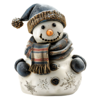 Snowman on isolated transparent background png