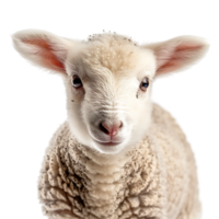 Lamb front view isolated on isolated transparent background png