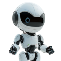 linda ai robot chatbot pulgares arriba en aislado transparente antecedentes png