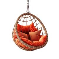 Hanging cozy chair on isolated transparent background png