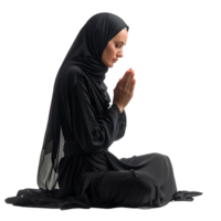 Nun praying on isolated transparent background png