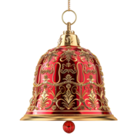 Christmas bell on isolated transparent background png
