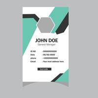 Creative Business ID Card Template. vector
