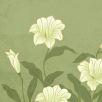 Elegant hand painted flower illustration vector