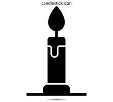 candelero icono, ilustrador en antecedentes vector