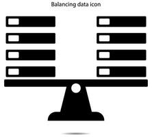 Balancing data icon, illustrator on background vector