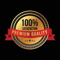 Satisfaction guarantee 100 Customer Service badge collection vector