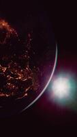 planeta terra globo Visão a partir de espaço mostrando realista terra superfície video
