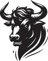 Angry Bull Silhouette Illustration Design vector