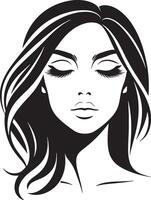 Women Beauty Face Silhouette Illustration vector