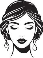 mujer belleza cara silueta ilustración vector