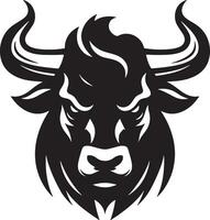 Angry Bull Silhouette Illustration Design vector