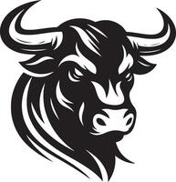 Angry Bull Silhouette Illustration Design vector