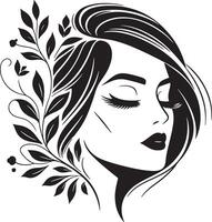 Women Beauty Face Silhouette Illustration vector