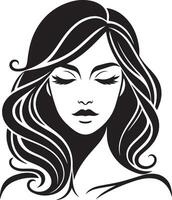 Women Beauty Face Silhouette Illustration vector