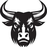 Angry Bull Silhouette Illustration Design vector