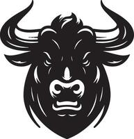 Angry Bull Silhouette Illustration Design vector