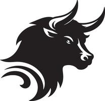 Angry Bull Silhouette Illustration Design vector