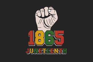 Juneteenth Freedom Day design illustration using the concept of Black African Americans with clenched fists vector