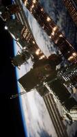 International Space Station. Elements of this image furnished by NASA video