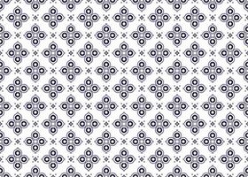 Symbol dark blue flowers on white background, ethnic fabric seamless pattern design for cloth, carpet, batik, wallpaper, wrapping etc. vector