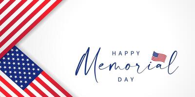 Happy Memorial Day postcard design. Creative banner vector