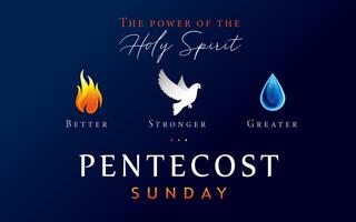 Pentecostés domingo fondo de pantalla bandera concepto vector