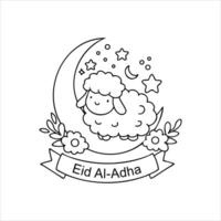 un diseño elemento para el celebracion de eid al-adha vector