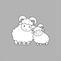 cartoon sheep for Eid al-Adha celebration vector