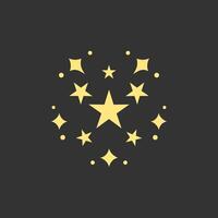 sparkle star, winkling stars. Shine icon, Clean star icon. isolated on black background. illustration vector