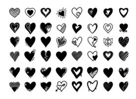 Heart doodle, Love, Illustration. vector