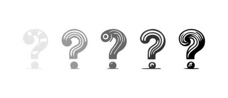 Doodle Question Mark, Sign and Symbol for Design, Presentation or Website elements. vector