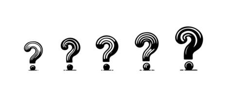 Doodle Question Mark, Sign and Symbol for Design, Presentation or Website elements. vector