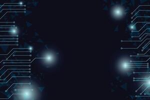 circuito conectando puntos y líneas resumen antecedentes. moléculas tecnología con geométrico formas, conexión grande datos visualización futurista ilustración diseño vector