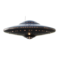 Ufo unidentified flying object on isolated transparent background png